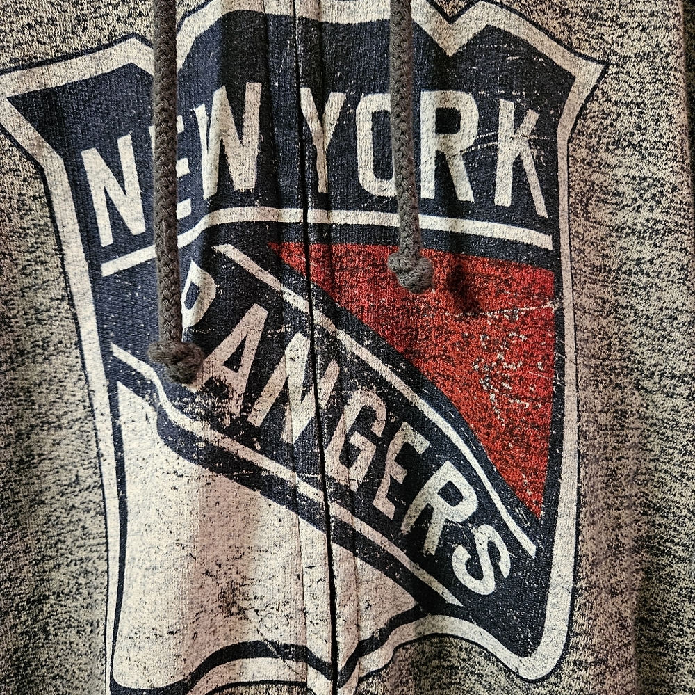 Red Jacket NEW YORK RANGERS Full Zip Hoodie...Grey/navy W/red XL, NWT